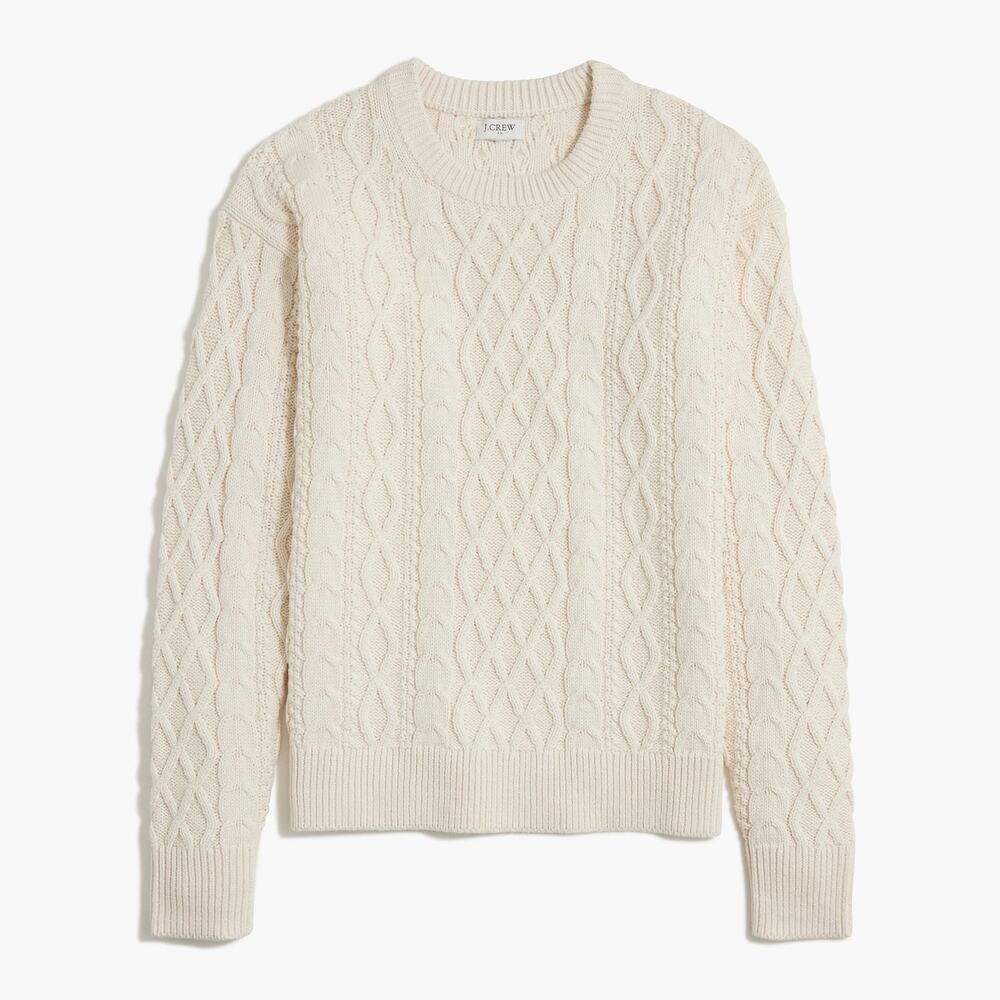 J. Crew Cable Crewneck Sweater